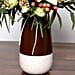 Beautiful White and Peach Flowers In Vase