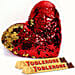 Red Heart Cushion With Toblerone Chocolates