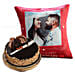 Rose Noir Cake and Anniversary Cushion