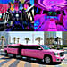 Royal Pink Limousine Experience With Balloon Decor