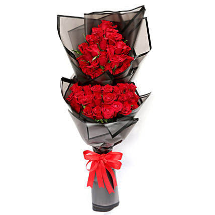 50 Luxurious Red Roses Bouquet SG: Florist Singapore