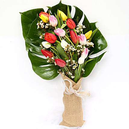 Colourful Bouquet Of Tulips SG: Florist Singapore
